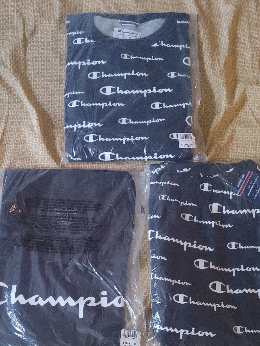 Champion Navy Blue Allover Logo Set